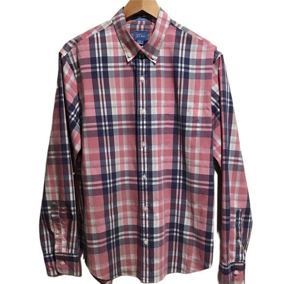 J. Crew Other - J. Crew slim untucked secret wash shirting men’s plaid shirt multicolor
